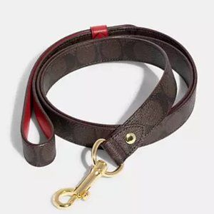 NWT $128 COACH Large Signature Dog Leash